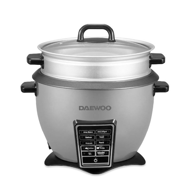 Daewoo DI9536 220 240 Volt 50 Hz 15 Cup Silver Rice Cooker - World Import