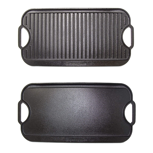 Bruntmor Square 3-in-1 Cast Iron Grill/Griddle Pan w/Reversible