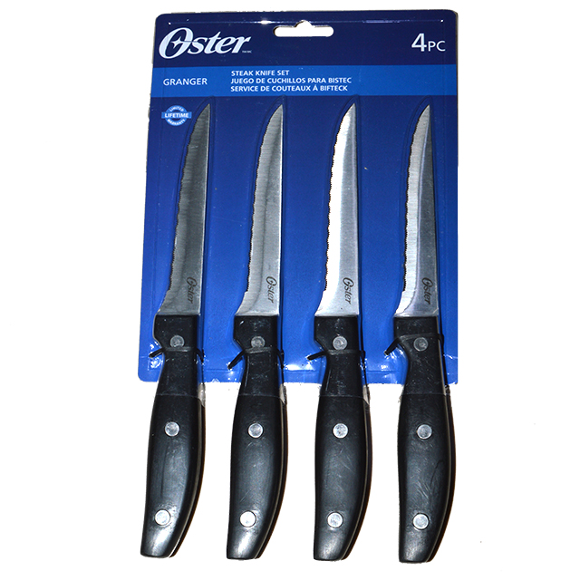 Oster Granger 4.5 Steak Knife Set in 4 Pack - Black