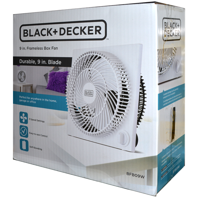 Black+decker 9 Frameless Box Fan : Target